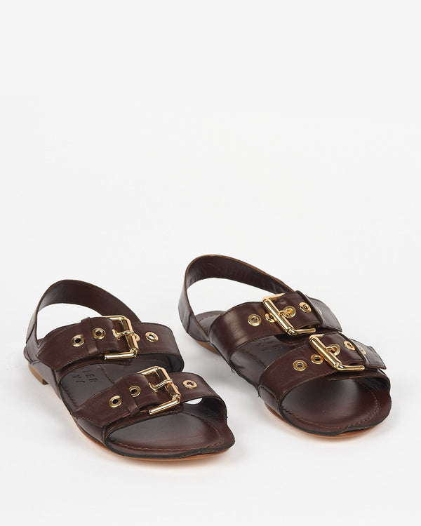 Clare Vivier Double Buckle Sandal Castagno / 36
