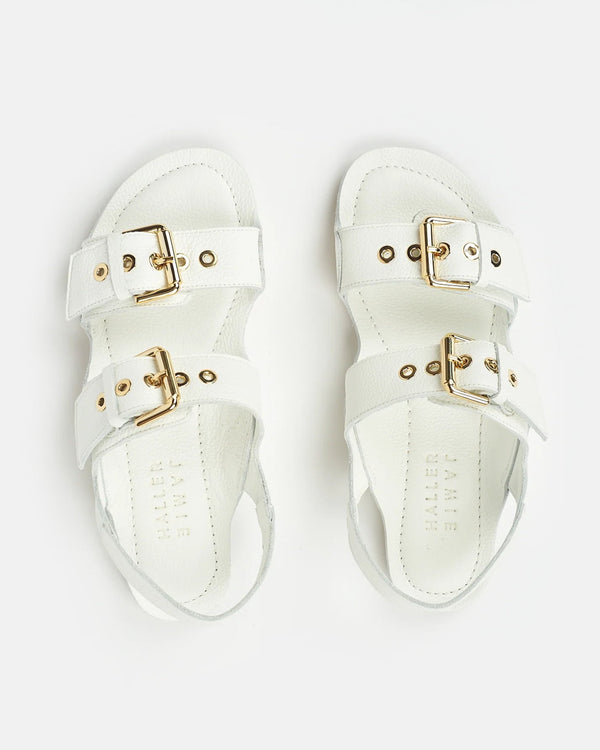clare vivier Double Buckle Sandal White / 36