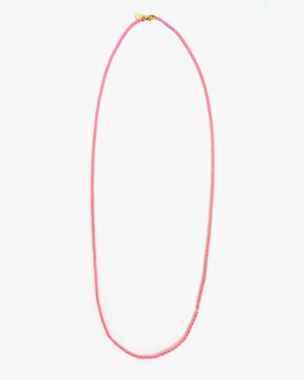 clare vivier Enamel Barrel Chain Necklace Peony