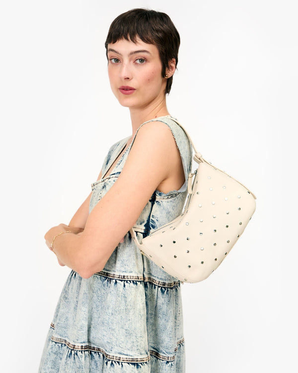 Clare Vivier Fleurine Cream W/ Studs