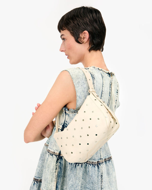 Clare Vivier Fleurine Cream W/ Studs