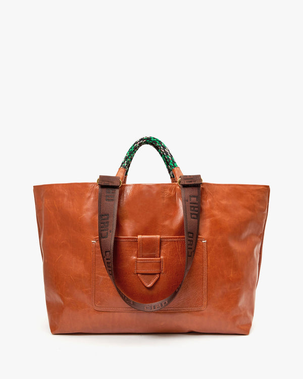 clare vivier Grande Bateau Tote Camel