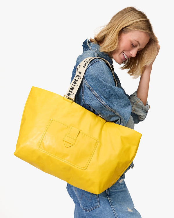 Clare Vivier Grande Bateau Tote Yellow