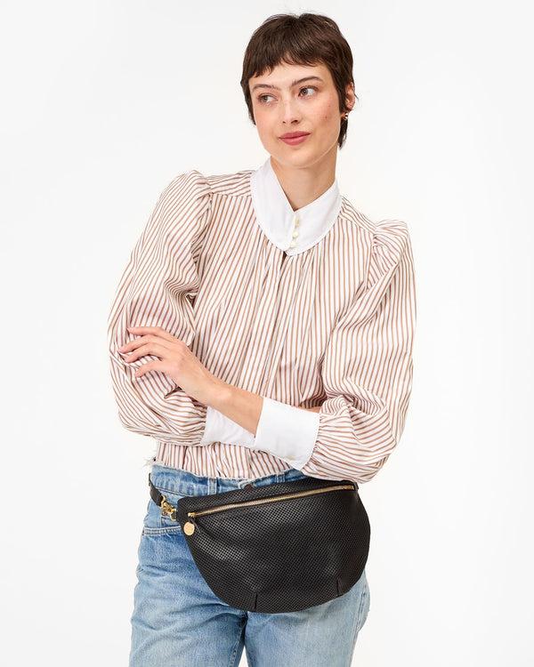 Clare Vivier Grande Fanny Black Perf