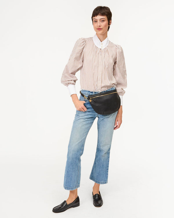 Clare Vivier Grande Fanny Black Perf