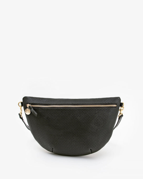 clare vivier Grande Fanny Black Perf