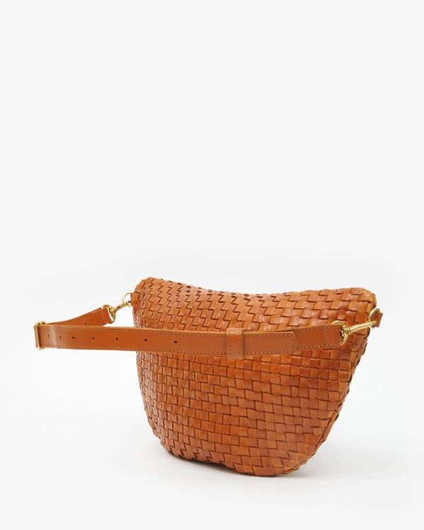 Clare Vivier Grande Fanny Natural Woven Checker