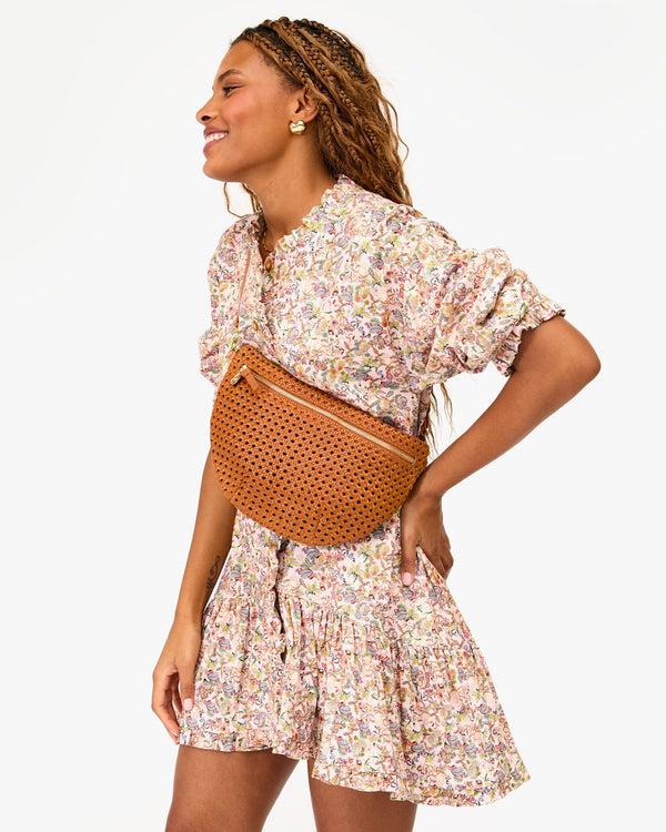 Clare Vivier Grande Fanny Tan Rattan