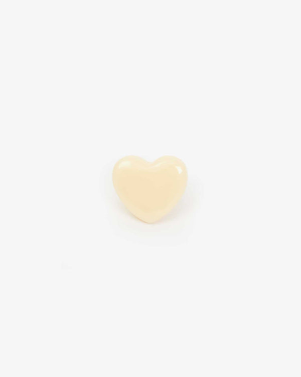 clare vivier Grande Heart Ring Cream