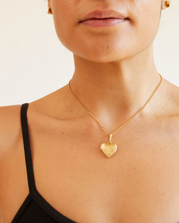Clare Vivier Heart Locket Charm Vintage Gold