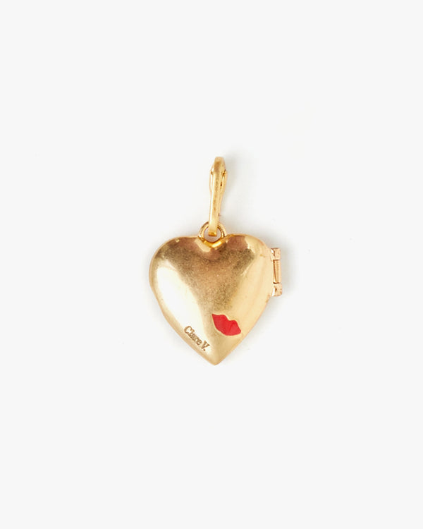 Clare Vivier Heart Locket Charm Vintage Gold