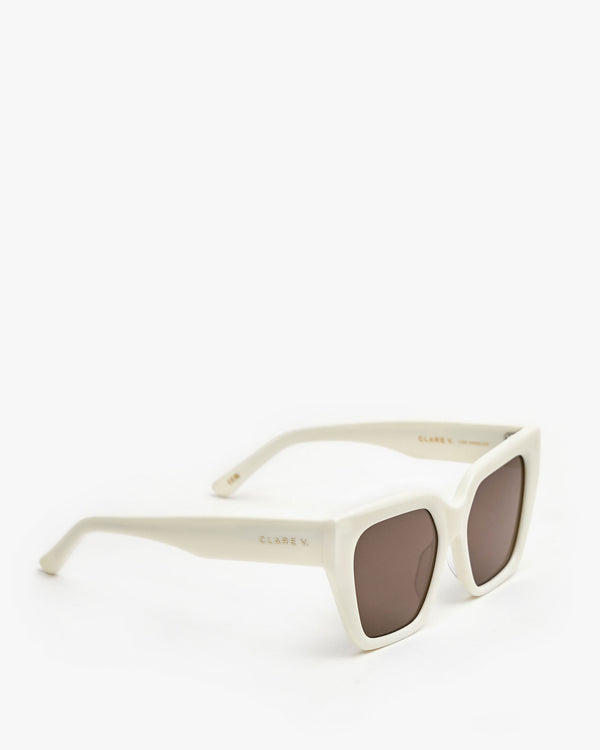 Clare Vivier Heather Sunglasses Cream