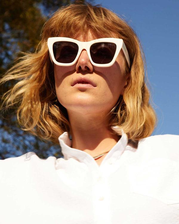 Clare Vivier Heather Sunglasses Cream