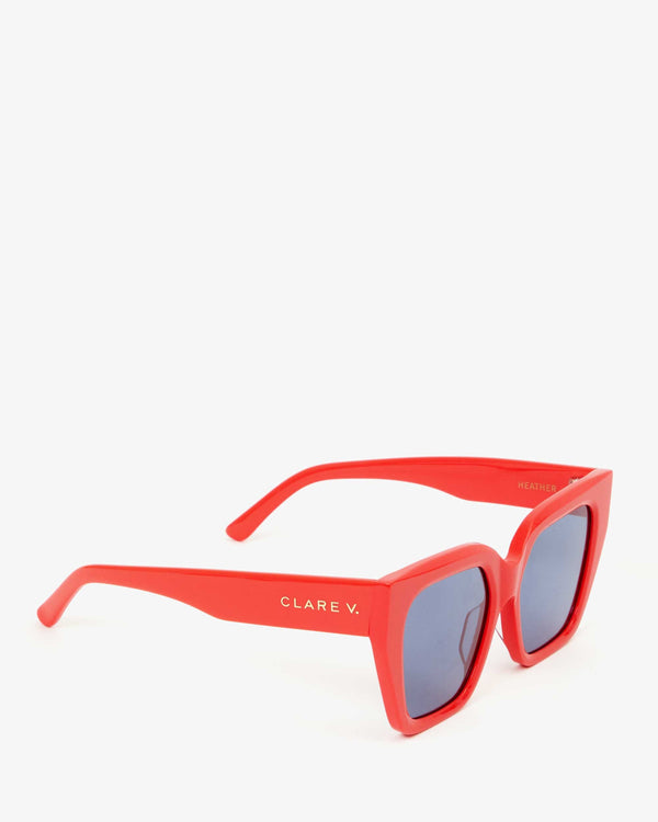 Clare Vivier Heather Sunglasses Red