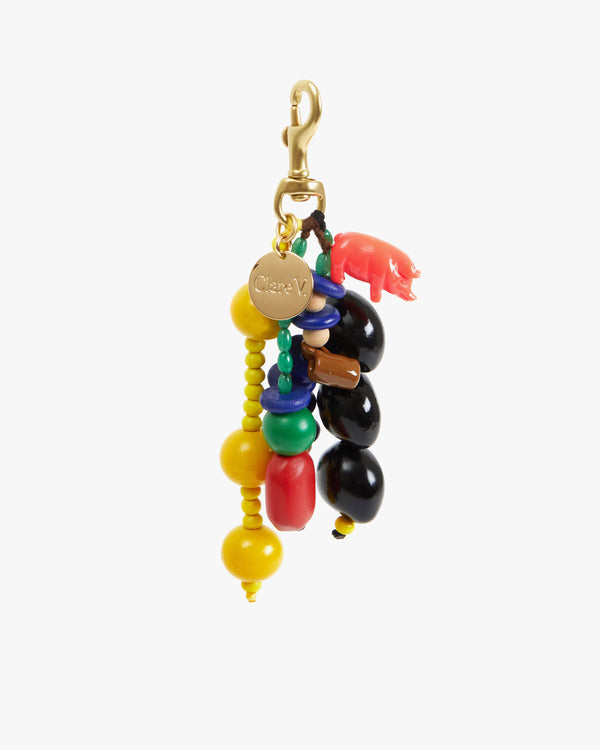 clare vivier Le Beaded Tassel Multi Color