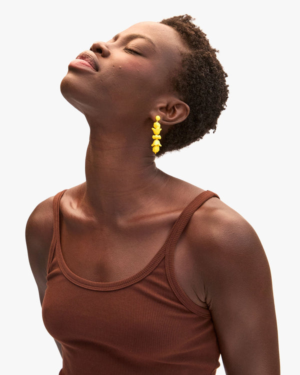 Clare Vivier Le Jardin Earrings Yellow