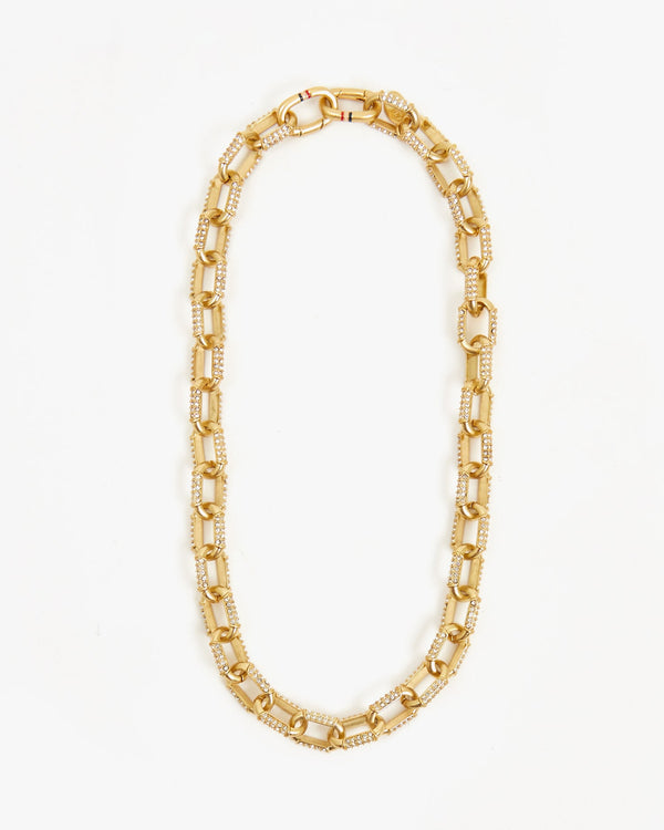 Clare Vivier Le Link Necklace Clear/Vintage Gold