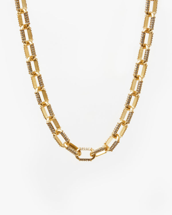 clare vivier Le Link Necklace Clear/Vintage Gold