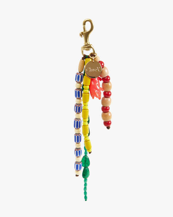 clare vivier Le Long Beaded Tassel Multi Color