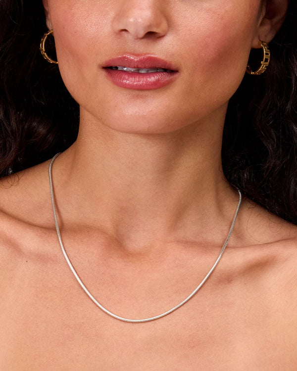 Clare Vivier Le Snake Necklace Silver