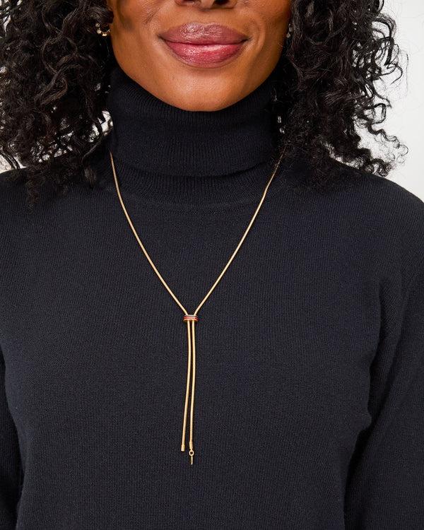 Clare Vivier Le Snake Necklace Vintage Gold