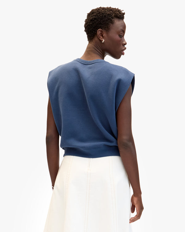 Clare Vivier Le Vest Navy W/ Gold Anchor Buttons / XS