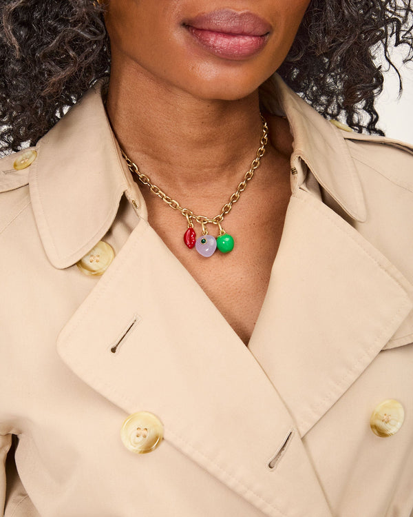 Clare Vivier Lips Charm Poppy