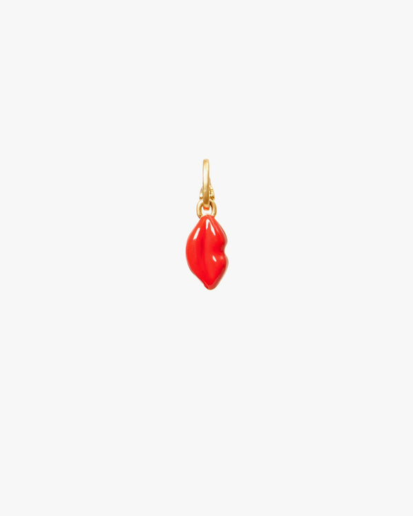 clare vivier Lips Charm Poppy