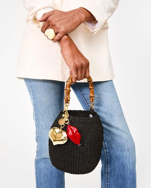 Clare Vivier Lips Fob Poppy