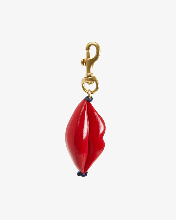 clare vivier Lips Fob Poppy