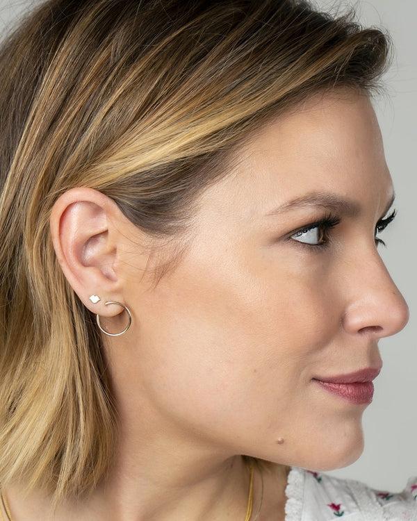 Clare Vivier Lips Stud Earrings 14k Yellow Gold