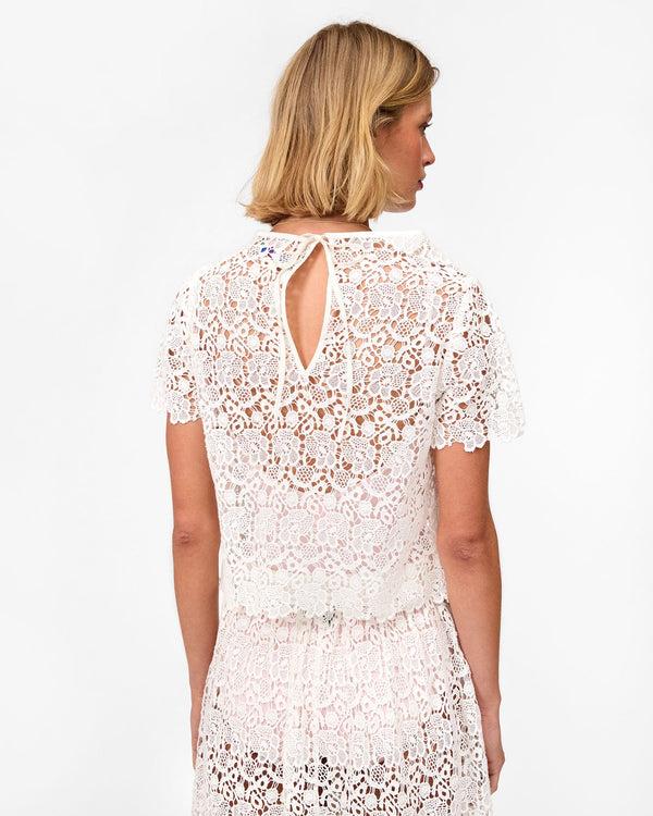 Clare Vivier Loulou Top Milk Lace / XS
