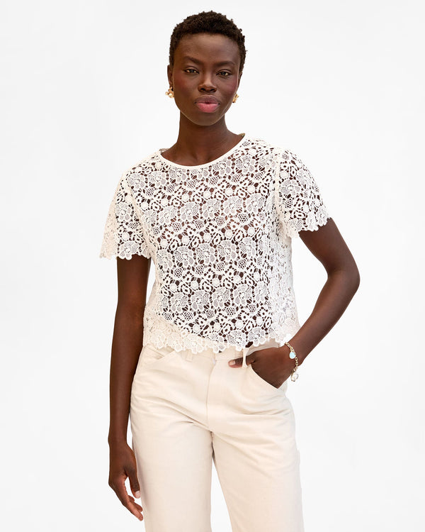 clare vivier Loulou Top Milk Lace / XS