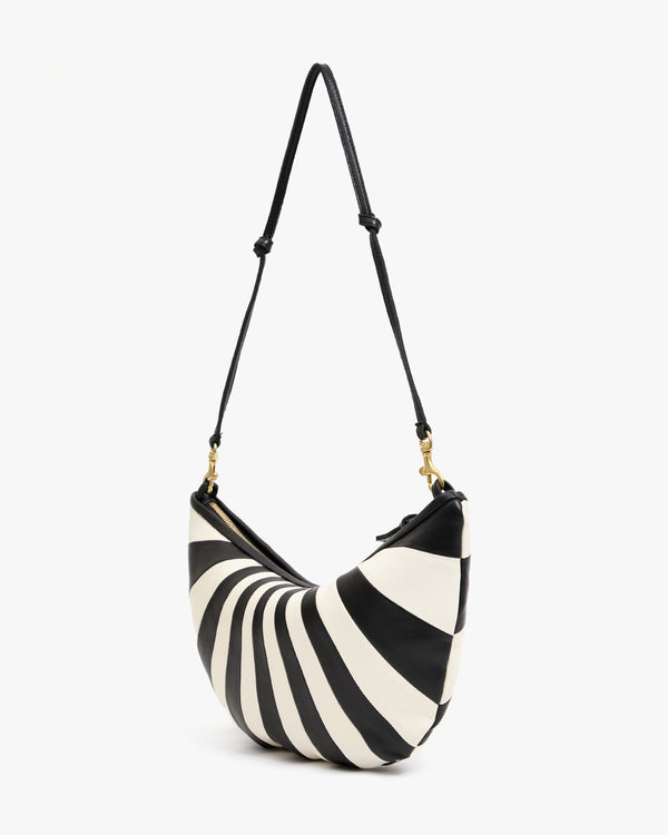 Clare Vivier Lune Black/Cream Sunburst