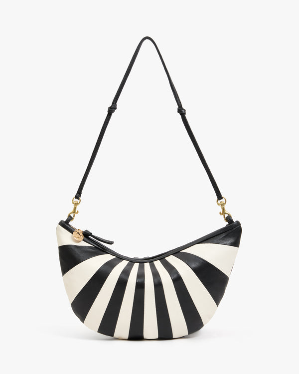 clare vivier Lune Black/Cream Sunburst