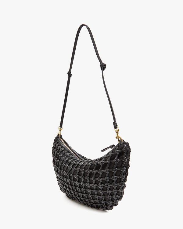 Clare Vivier Lune Black Knot Woven Leather