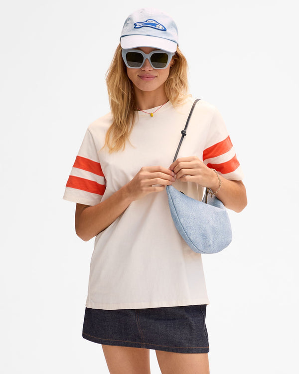 Clare Vivier Lune Light Blue Denim Suede