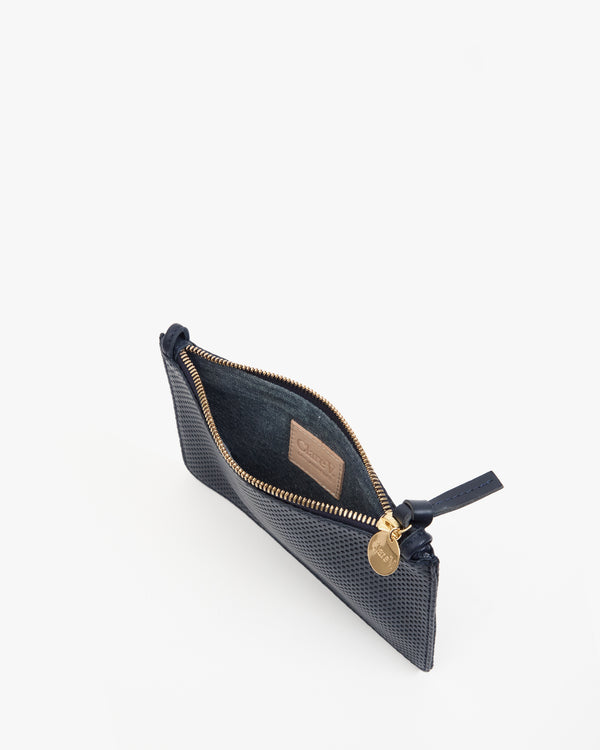 Clare Vivier Margot Wallet Clutch W/ Tabs Navy Perf