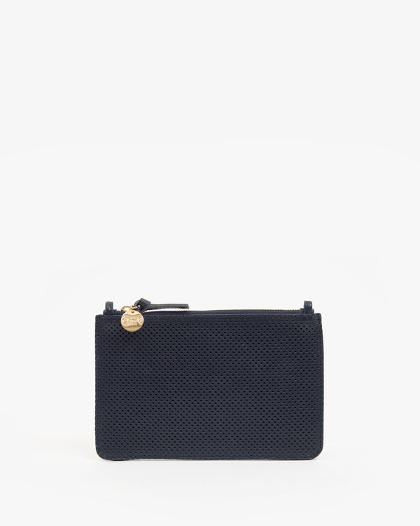 clare vivier Margot Wallet Clutch w/ Tabs Navy Perf