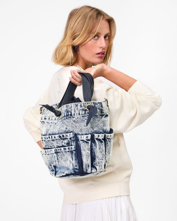 Clare Vivier Marine Acid Wash Denim