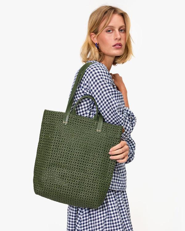 Clare Vivier Micheline Army Rattan