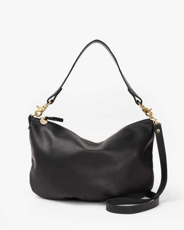 clare vivier Moyen Messenger Black
