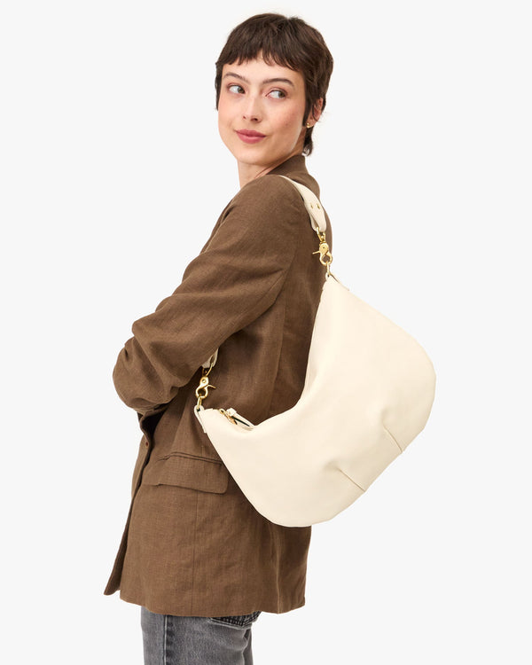 Clare Vivier Moyen Messenger Cream