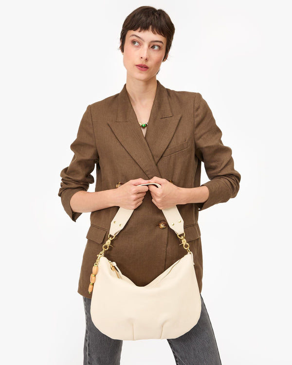 Clare Vivier Moyen Messenger Cream