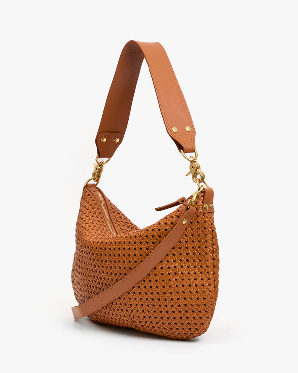 Clare Vivier Moyen Messenger Tan Rattan