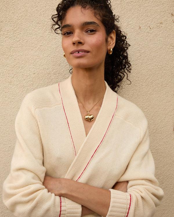 Clare Vivier Mylar Heart Charm Gold