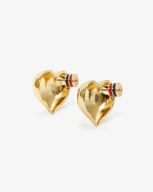Clare Vivier Mylar Heart Earrings Gold