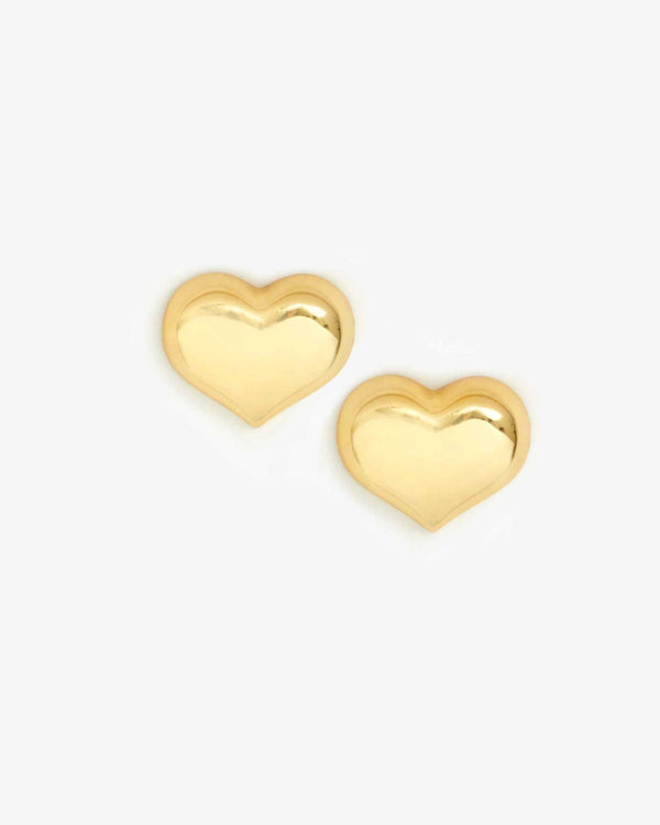 clare vivier Mylar Heart Earrings Gold