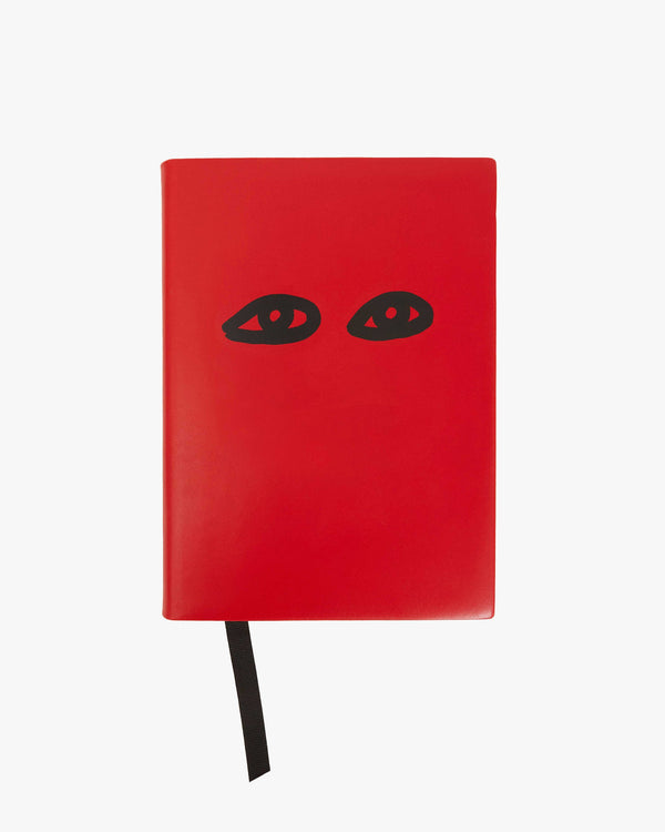 clare vivier Notebook Cherry Red w/ Printed Eyes