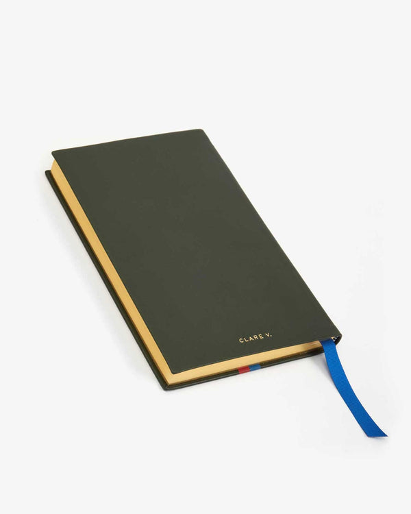 Clare Vivier Notebook Loden W/ Vinyl Stripe
